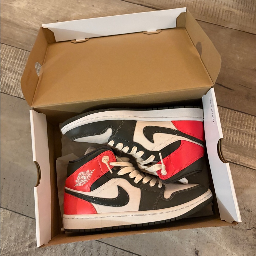 Jordan Red and Black High-Top Sneakers